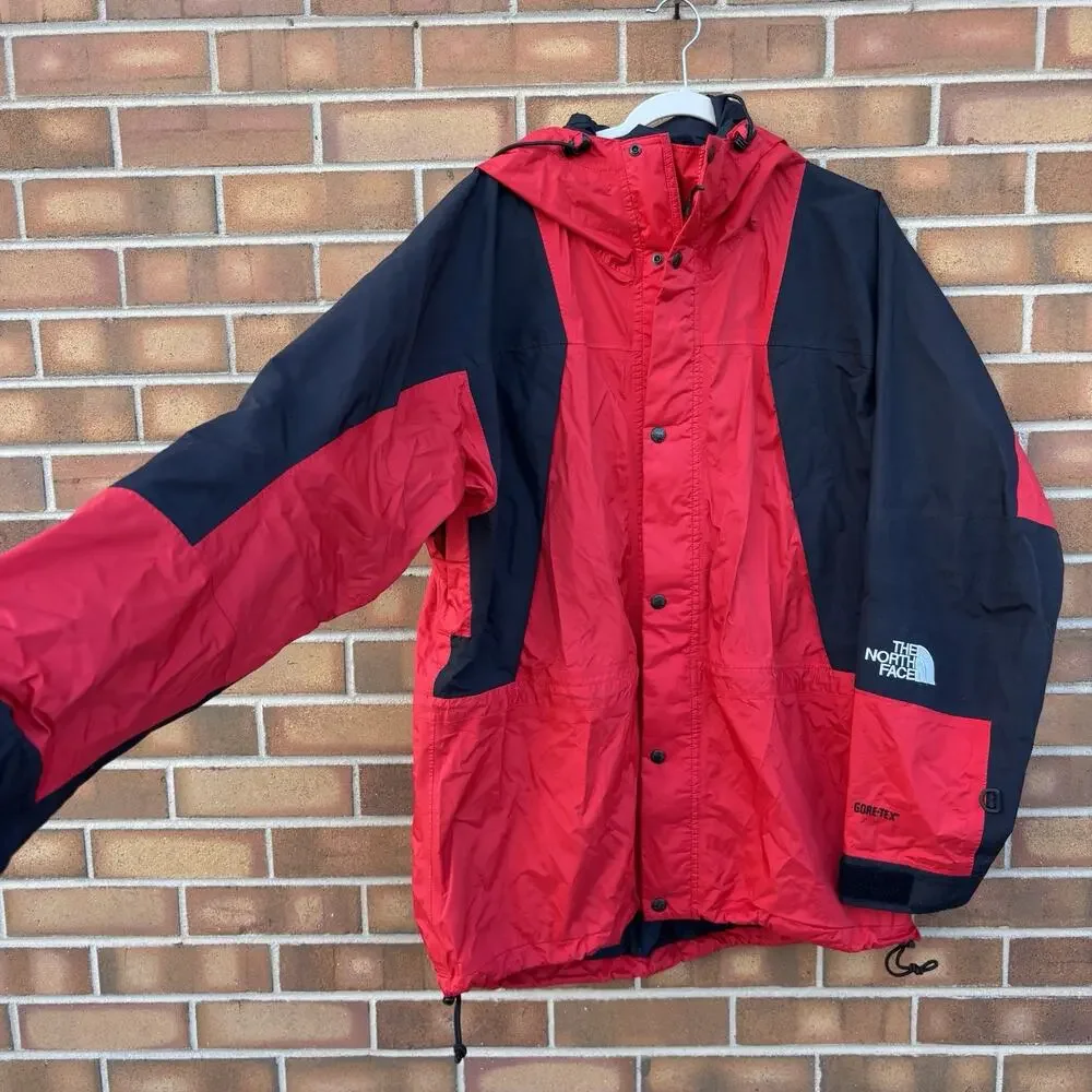 Vintage 90s The North Face Gore XCR Summit Series Jacket Mens Large Red Black